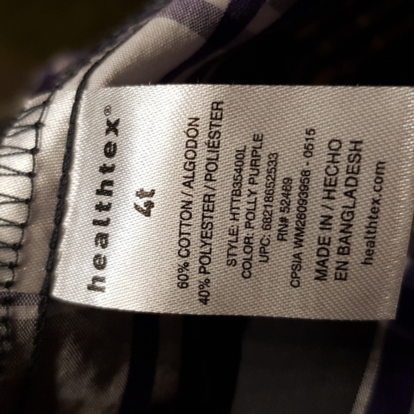 Healthtex boys size 4T plaid button down shirt, NEW - Picture 4 of 4